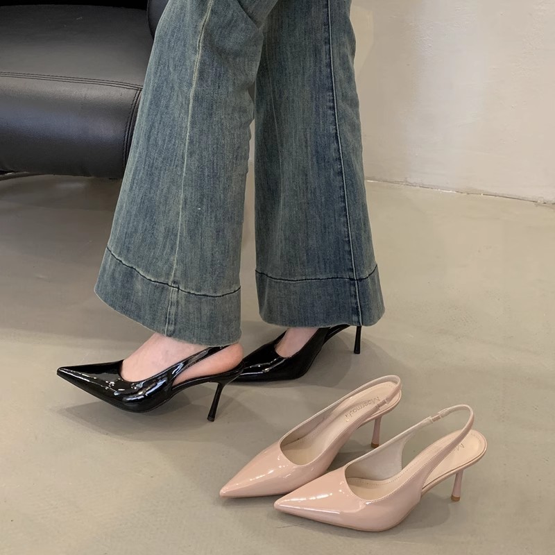 Women Bags And Shoes - French High-heeled Bag Head Sandals Women's