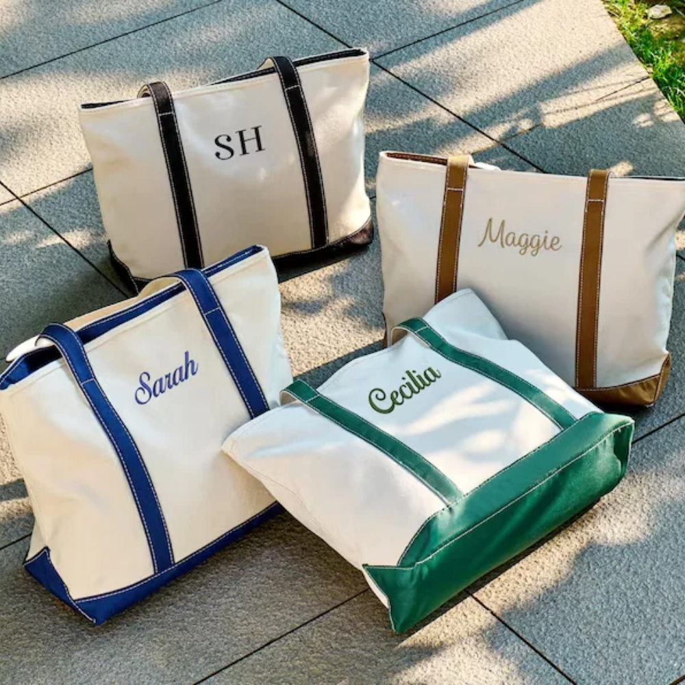Women Bags Wholesale - Embroidered Name Tote Bag, Fashion Custom