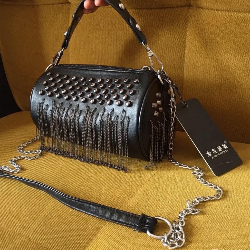Women Bags 2026 Trends - 2026 Fashion Mini Tassel Rivet Handbag
