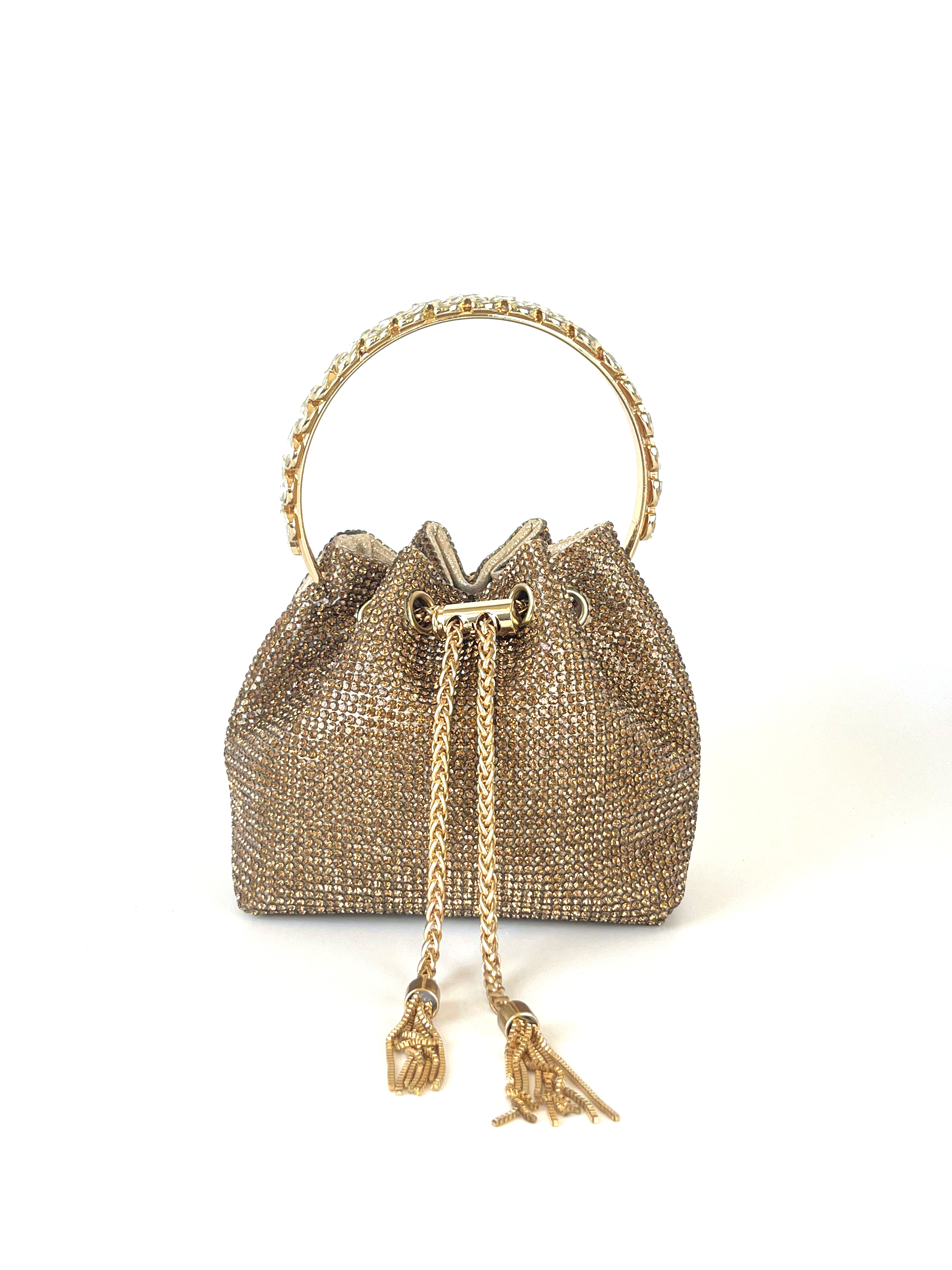 Evening Bag Beaded - Dinner bag Handle Shining Rhinestones Evening