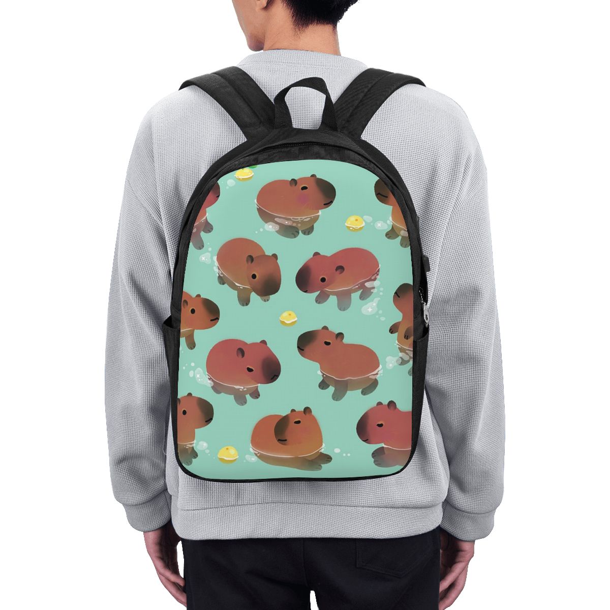 Capybara Animal Pattern Backpa - Women Bags College บทวิจารณ์และราคา