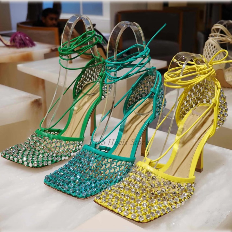 Square Toe Mesh Dimaond Lace u - Women Bags Trend 2025 บทวิจารณ์และราคา