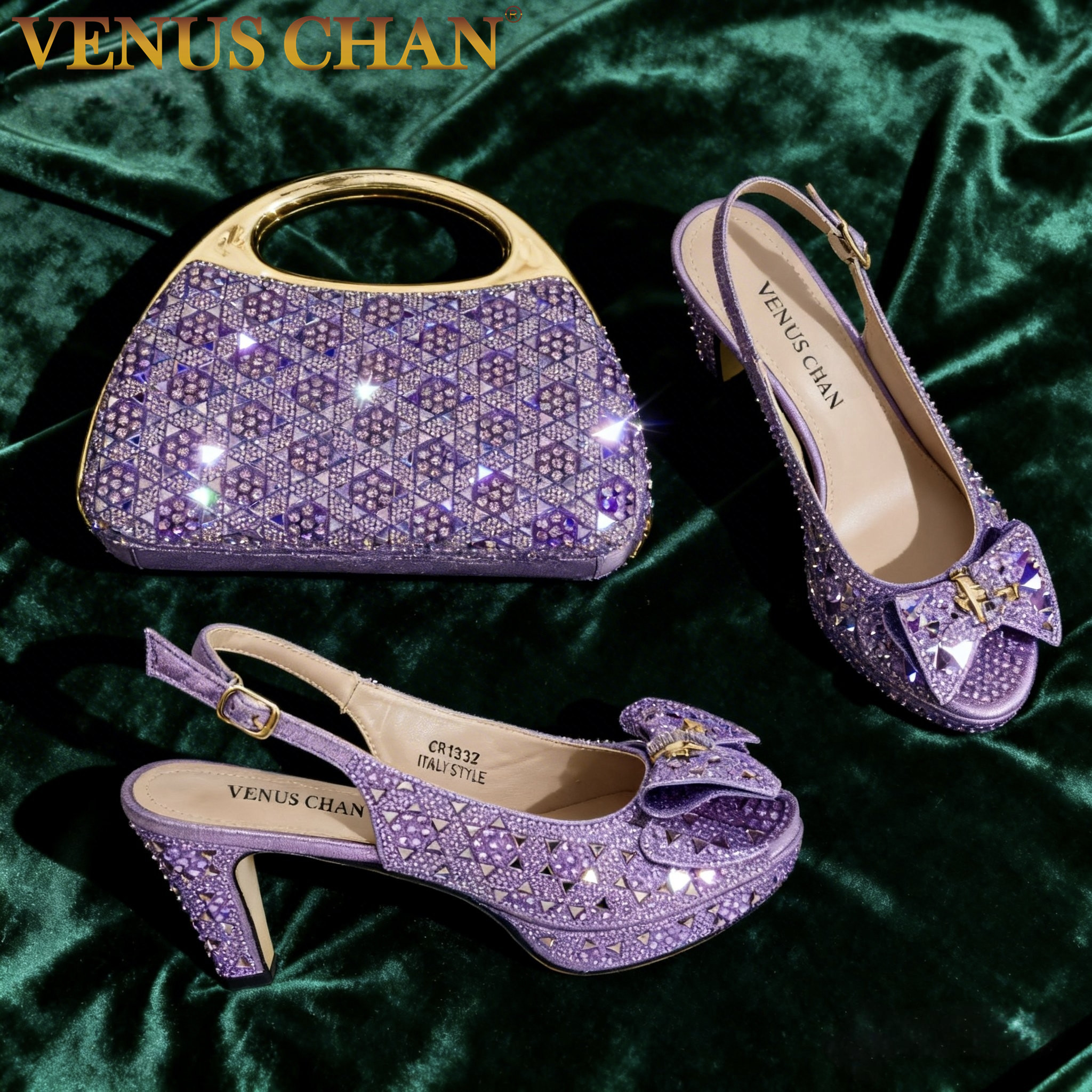 Chic Light Purple Rhinestone P - Women Bags And Shoes บทวิจารณ์และราคา