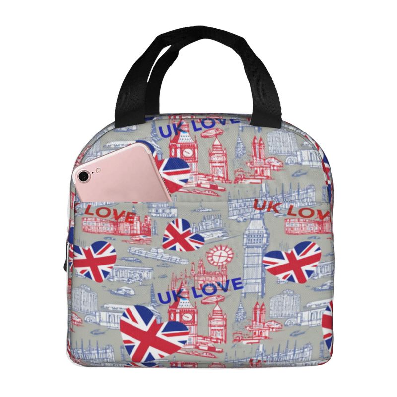 Flag Of The UK Insulated Lunch - Women Bags Uk บทวิจารณ์และราคา