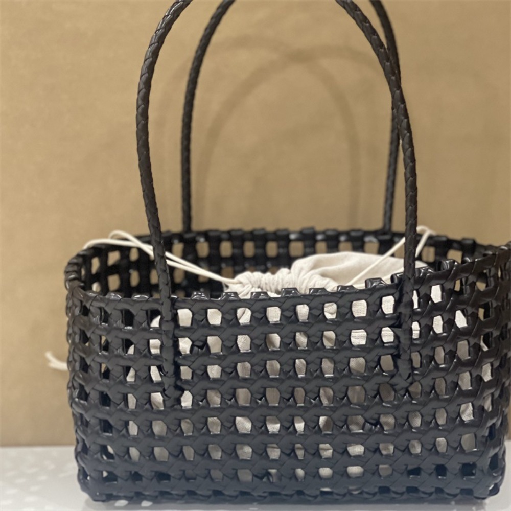 Plastic Hollow Weave Bag Large - Basket Bag Wicker บทวิจารณ์และราคา