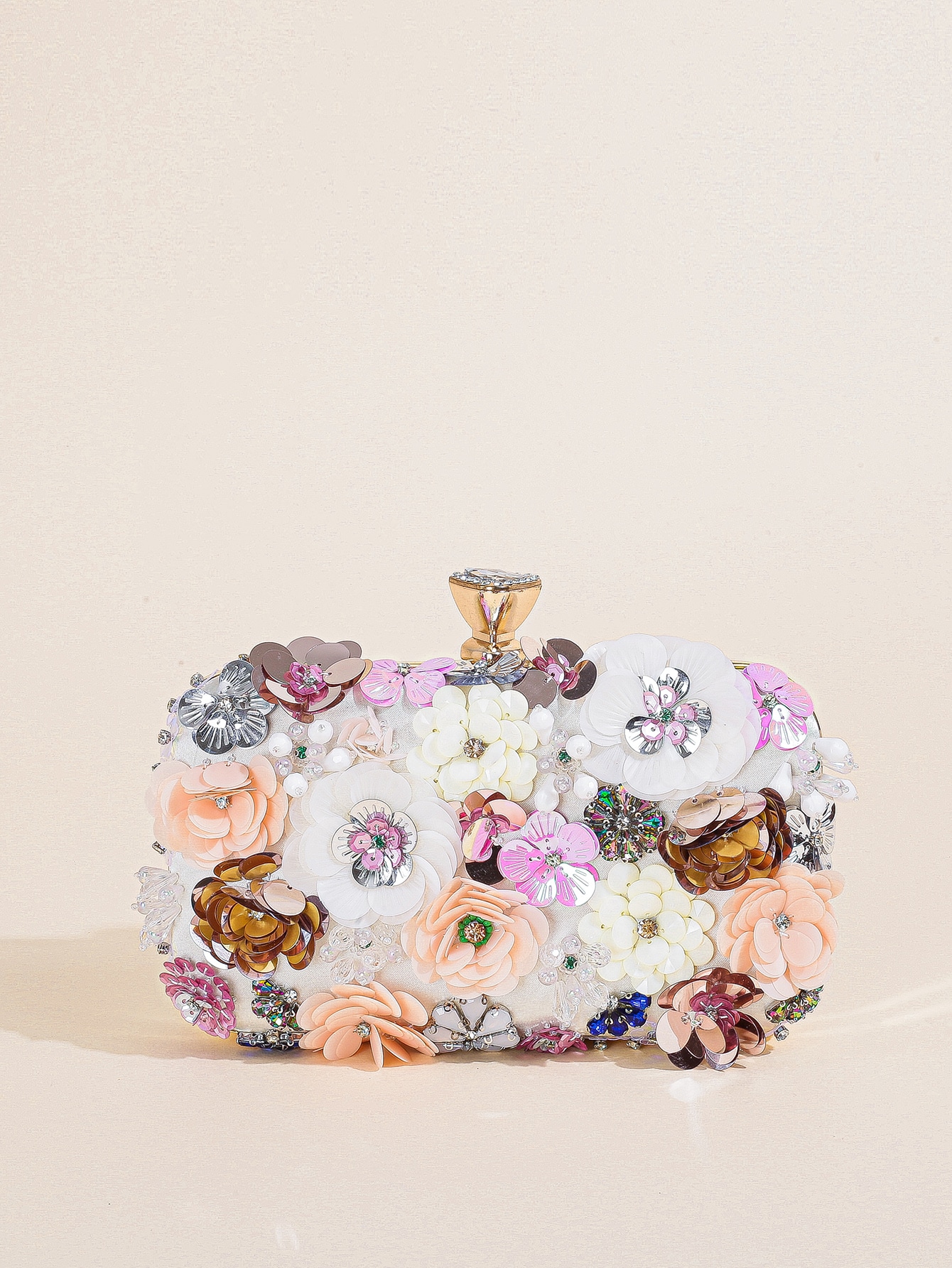 I PC Black Elegant Floral Bead - Evening Bag Beaded บทวิจารณ์และราคา