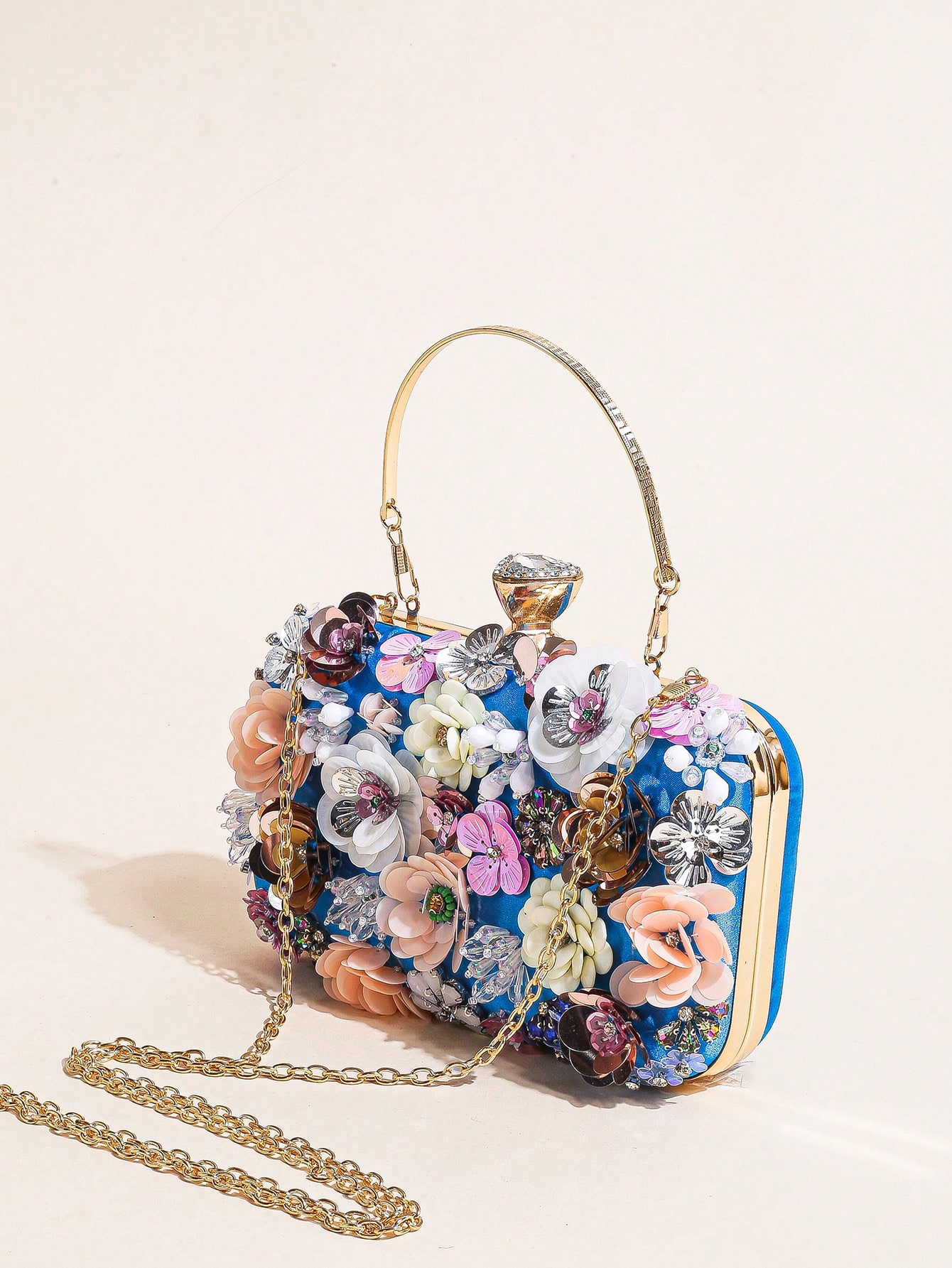I PC Black Elegant Floral Bead - Evening Bag Beaded บทวิจารณ์และราคา