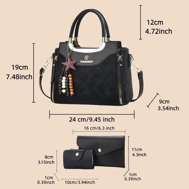 Stylish women's handbag, solid - Women'S Bags Handbags บทวิจารณ์และราคา