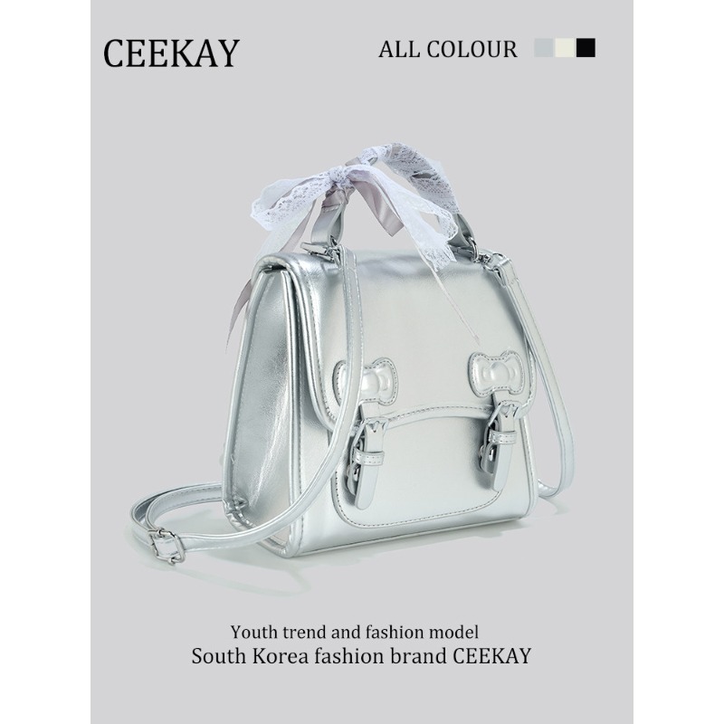 CEEKAY Elegant Silver Handbag  - Women Bags College บทวิจารณ์และราคา