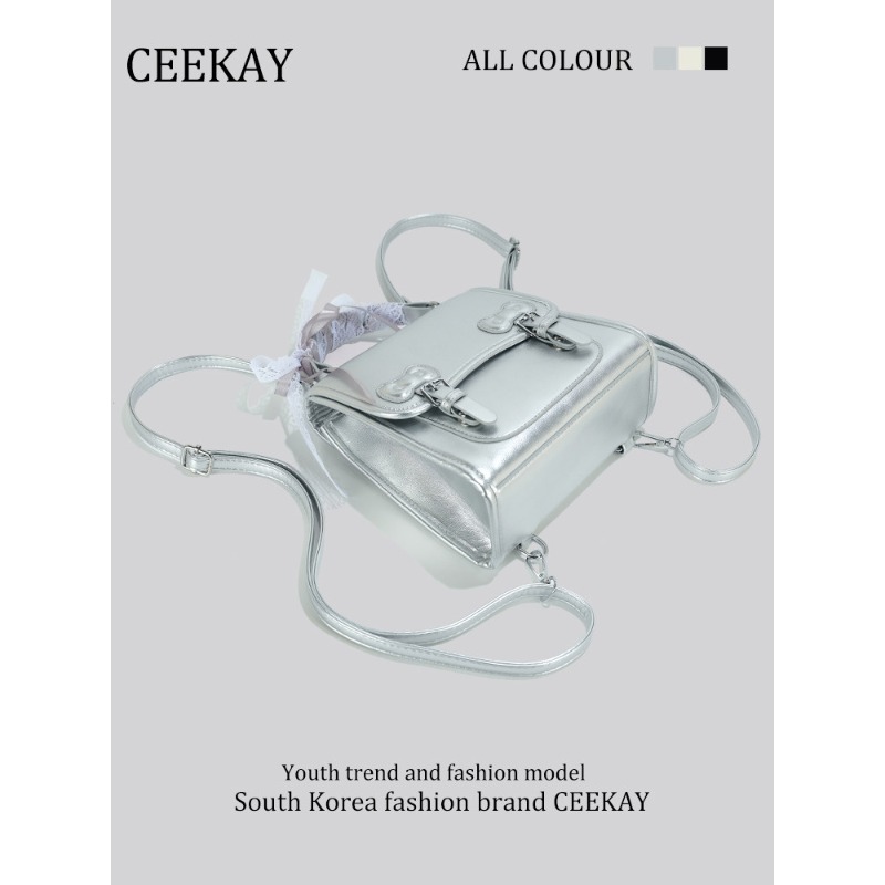 CEEKAY Elegant Silver Handbag  - Women Bags College บทวิจารณ์และราคา