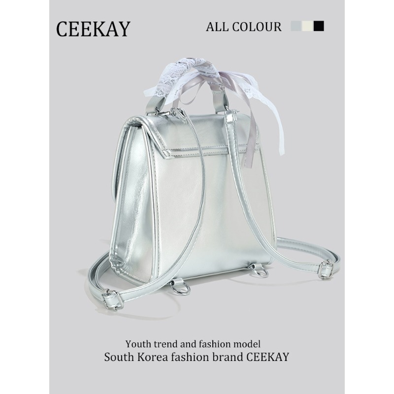 CEEKAY Elegant Silver Handbag  - Women Bags College บทวิจารณ์และราคา