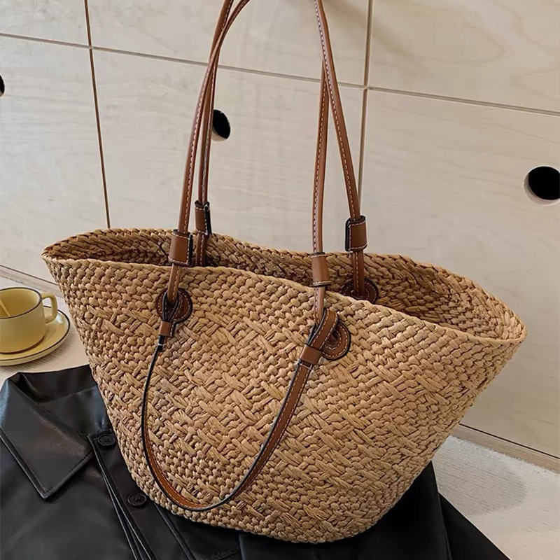 New Shoulder Bag Handmade Stra - Basket Bag Wicker บทวิจารณ์และราคา