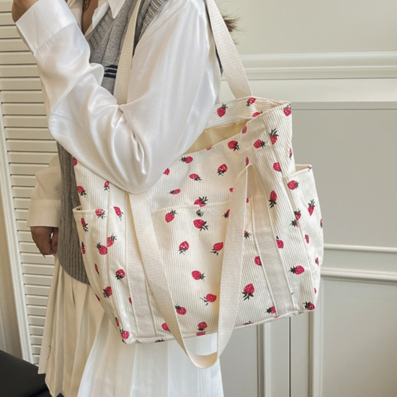 Wholesale Strawberry Corduroy  - Women Bags Wholesale บทวิจารณ์และราคา