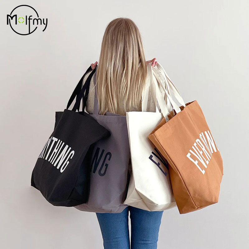 Large Capacity Canvas Tote Bag - Women Bags Wholesale บทวิจารณ์และราคา