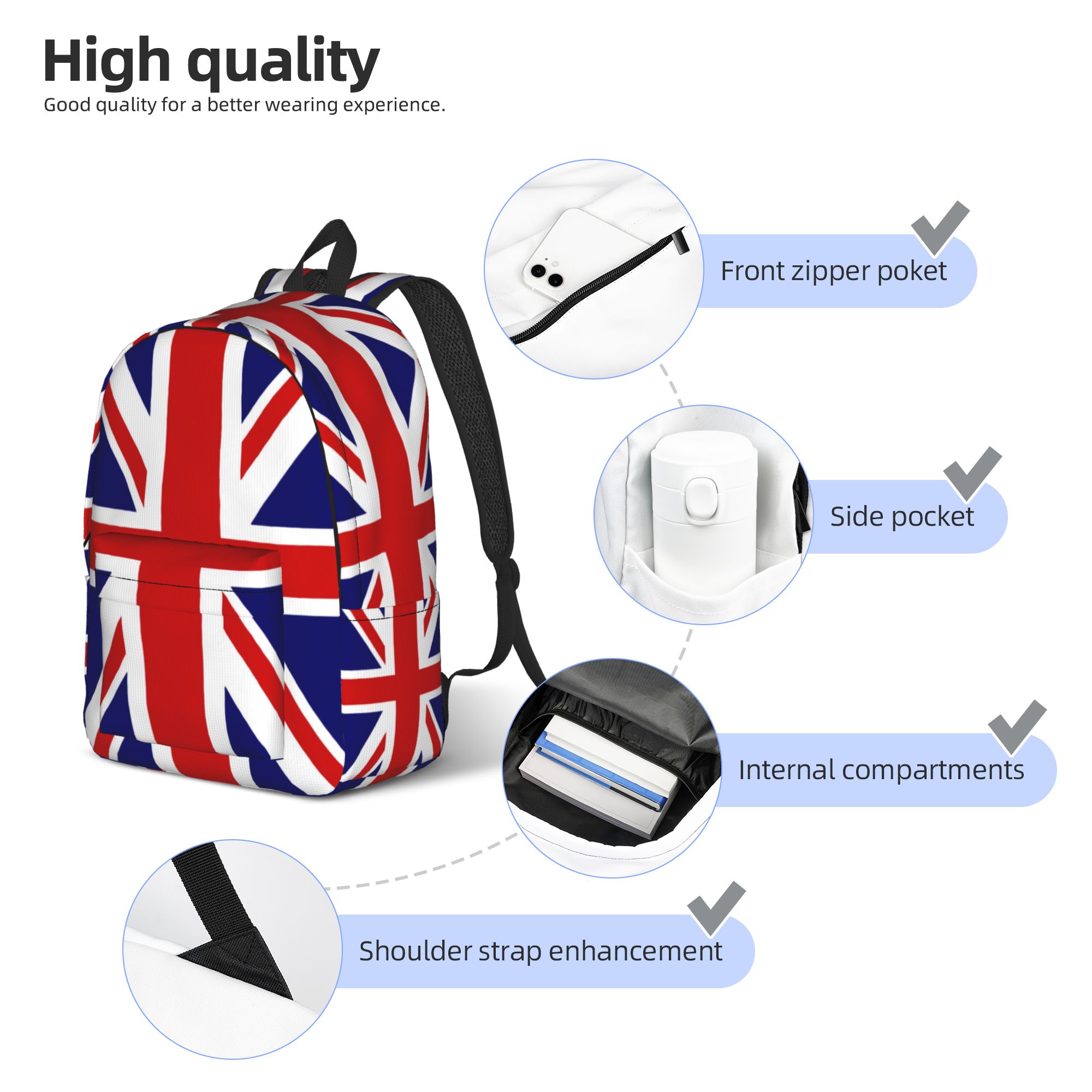 British flag Union Jack Backpa - Women Bags Uk บทวิจารณ์และราคา