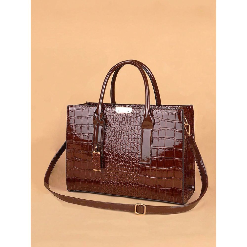 Embossed Top Handle Bag Elegan - Women'S Bags For Work บทวิจารณ์และราคา