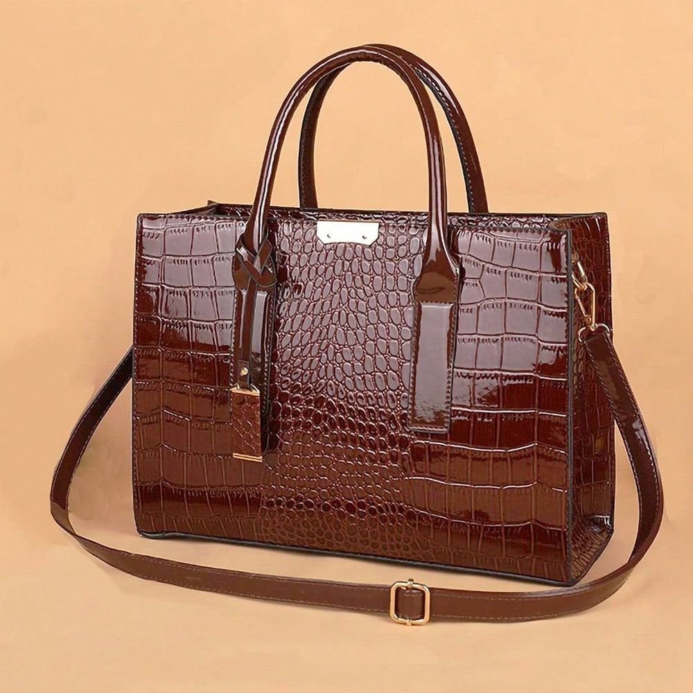 Embossed Top Handle Bag Elegan - Women'S Bags For Work บทวิจารณ์และราคา