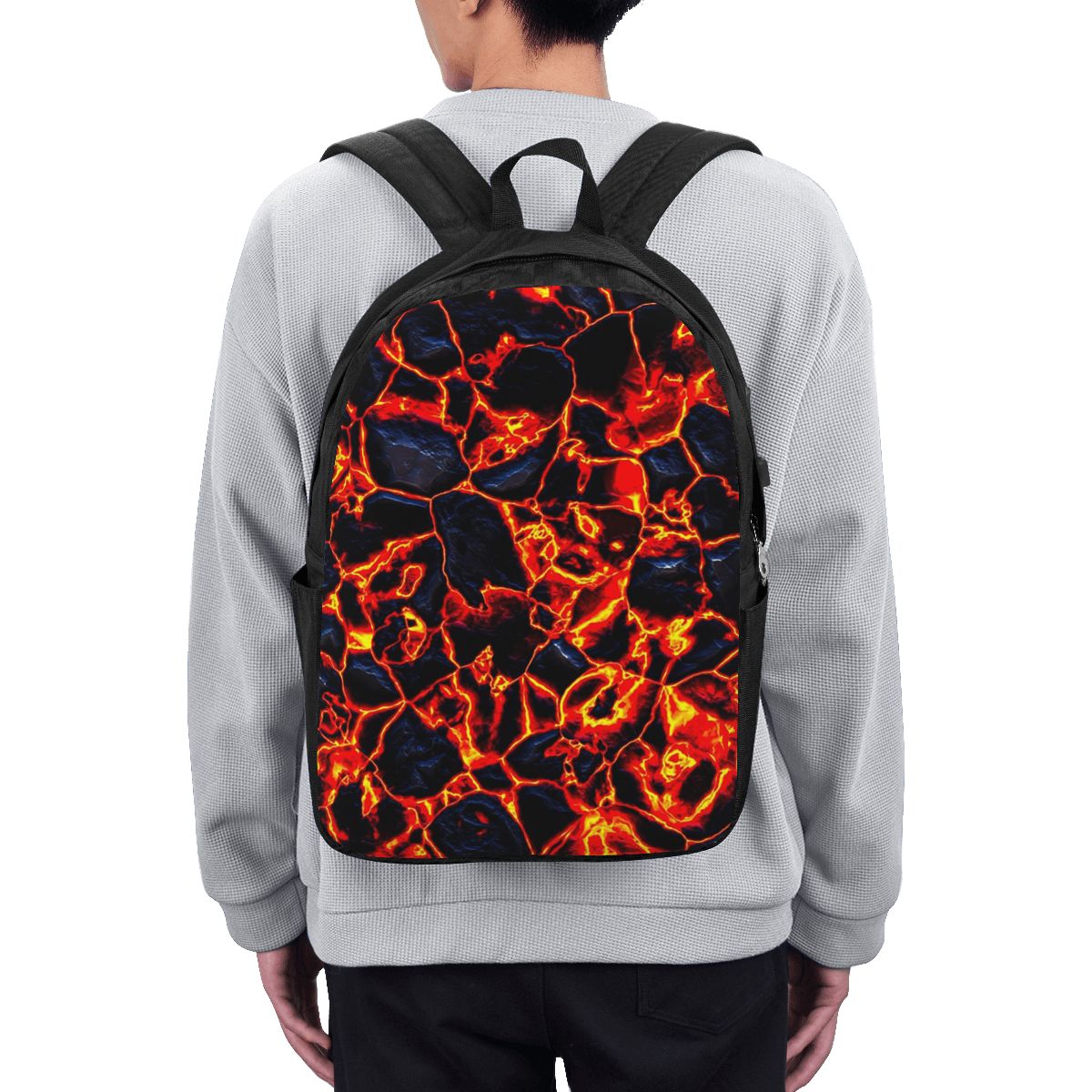 Magma Volcano Lava Fire Backpa - Women Bags College บทวิจารณ์และราคา