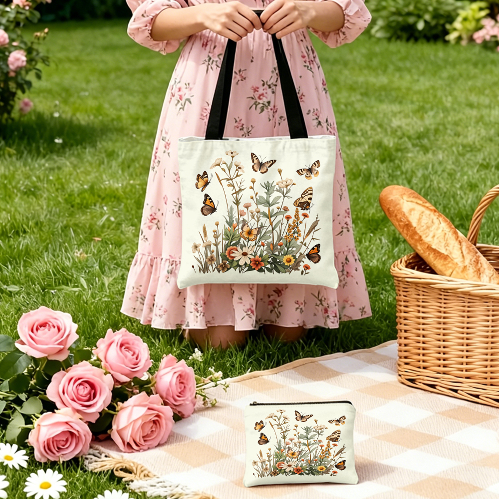 Floral Butterfly Print Handbag - Women'S Bags Handbags บทวิจารณ์และราคา