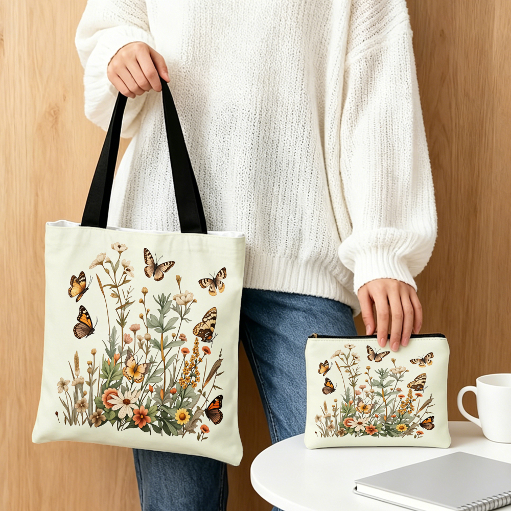 Floral Butterfly Print Handbag - Women'S Bags Handbags บทวิจารณ์และราคา