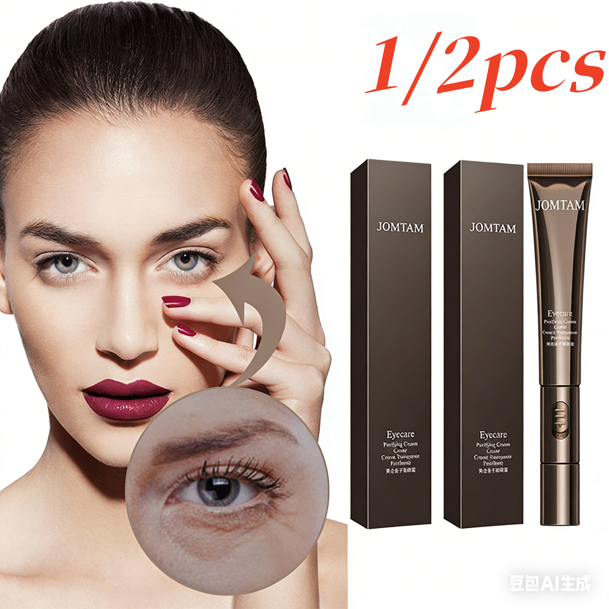 1/2pcs Caffeine Firming Eye Cr - Women Bags Under Eyes บทวิจารณ์และราคา