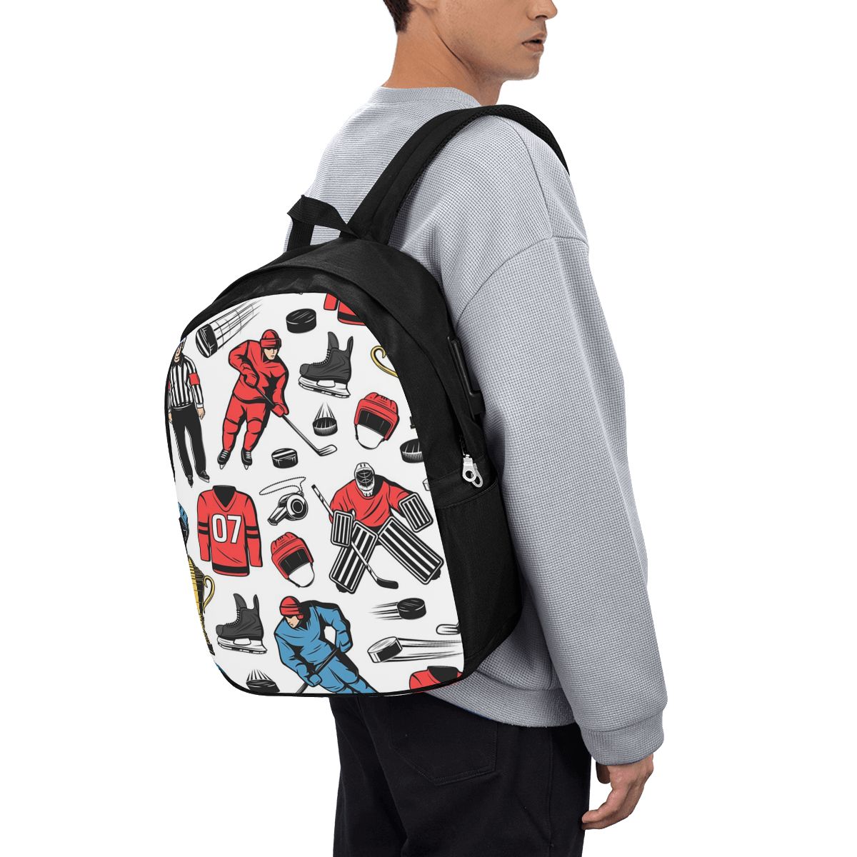 Ice Hockey Players On Rink Bac - Women Bags College บทวิจารณ์และราคา