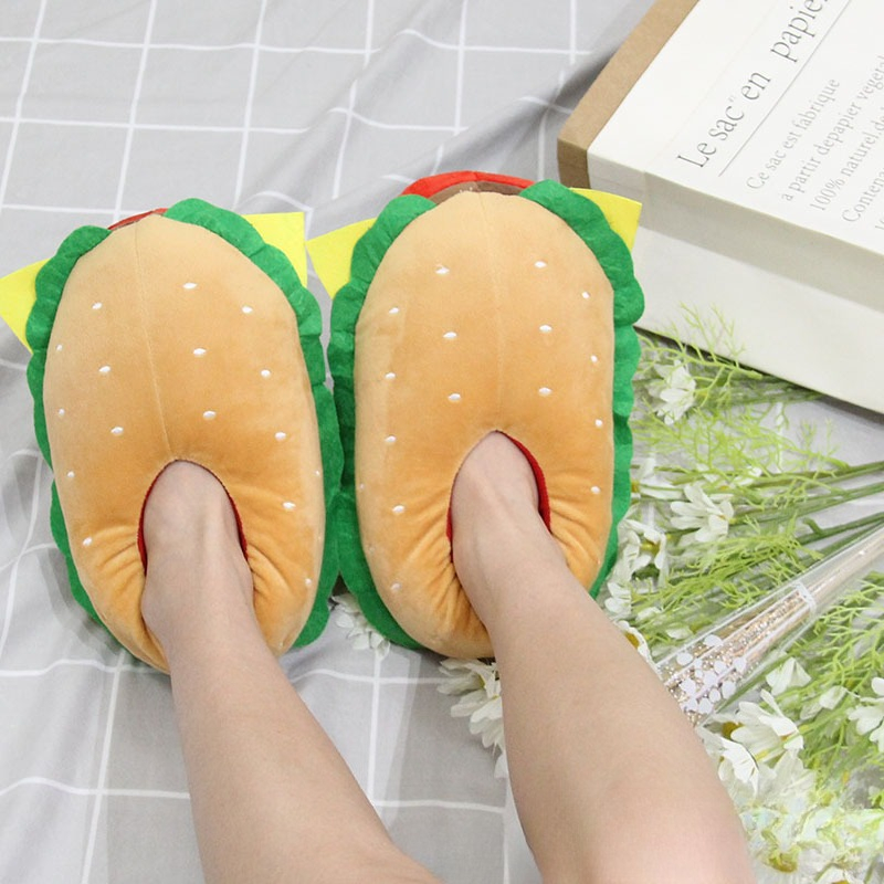 New Cartoon Hamburger Plush Sl - Women Bags And Shoes บทวิจารณ์และราคา