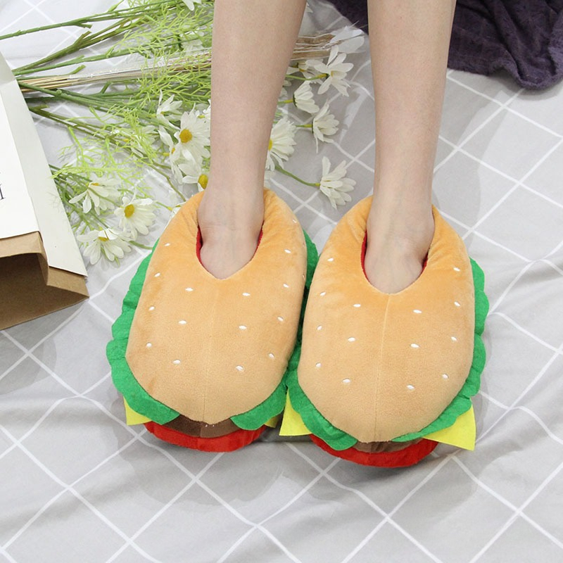 New Cartoon Hamburger Plush Sl - Women Bags And Shoes บทวิจารณ์และราคา
