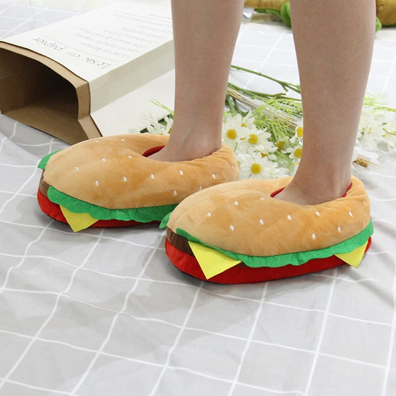 New Cartoon Hamburger Plush Sl - Women Bags And Shoes บทวิจารณ์และราคา