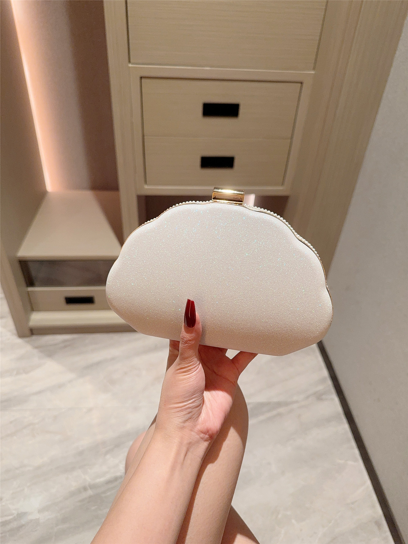Elegant Pearl Dinner Bag with  - Evening Bag Beaded บทวิจารณ์และราคา