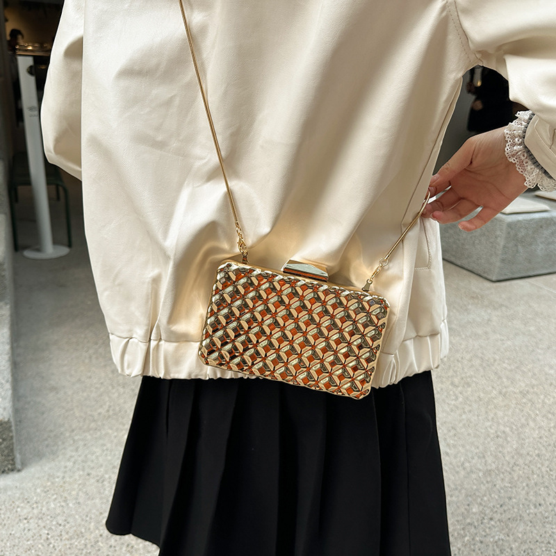 Women Gold Metallic Crossbody  - Women Bags Popular Brands บทวิจารณ์และราคา