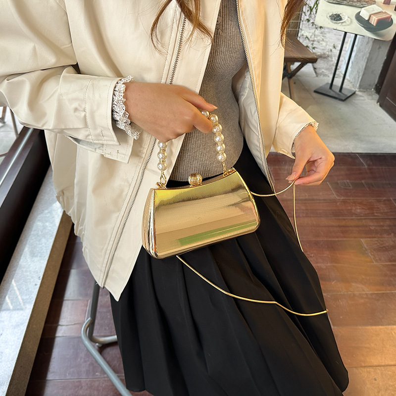 Women Gold Metallic Crossbody  - Women Bags Popular Brands บทวิจารณ์และราคา