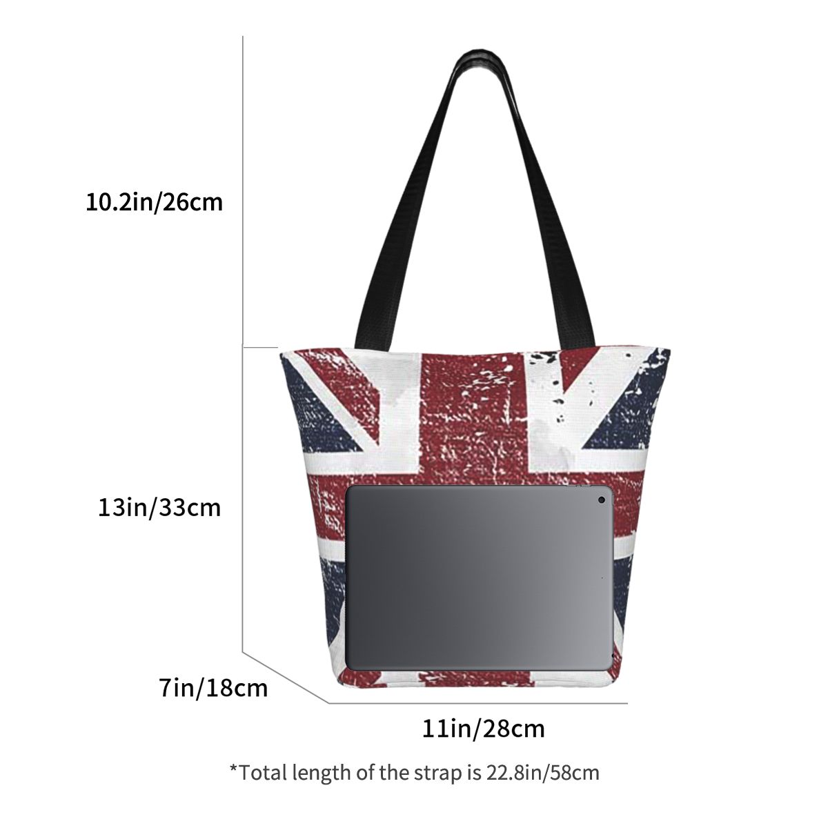 Distressed British Flag Black  - Women Bags Uk บทวิจารณ์และราคา