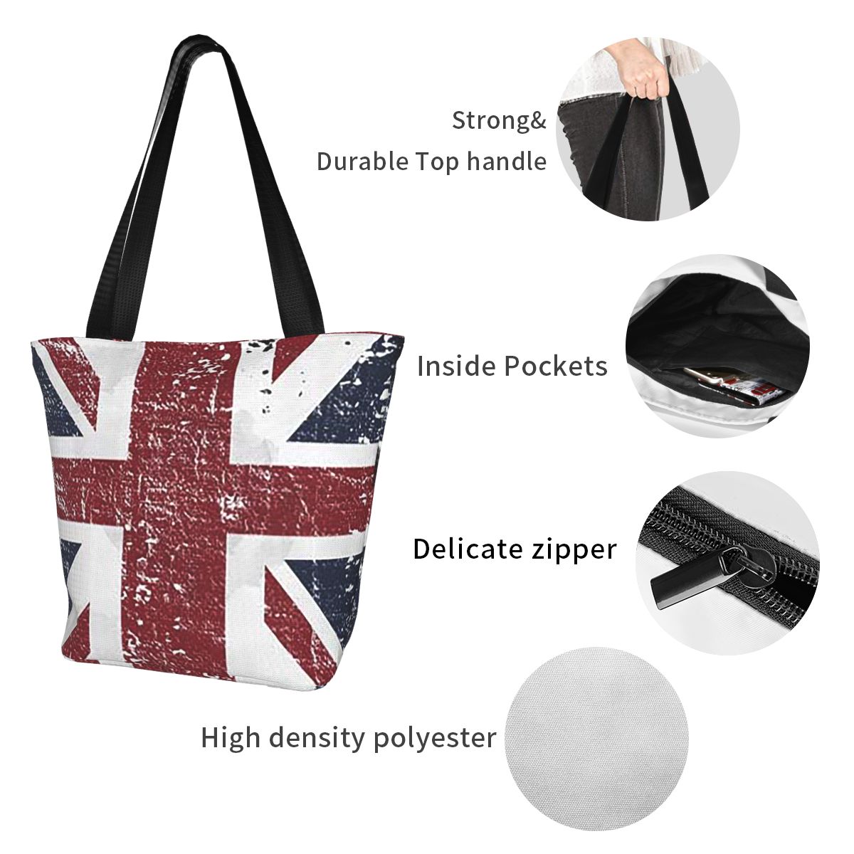 Distressed British Flag Black  - Women Bags Uk บทวิจารณ์และราคา