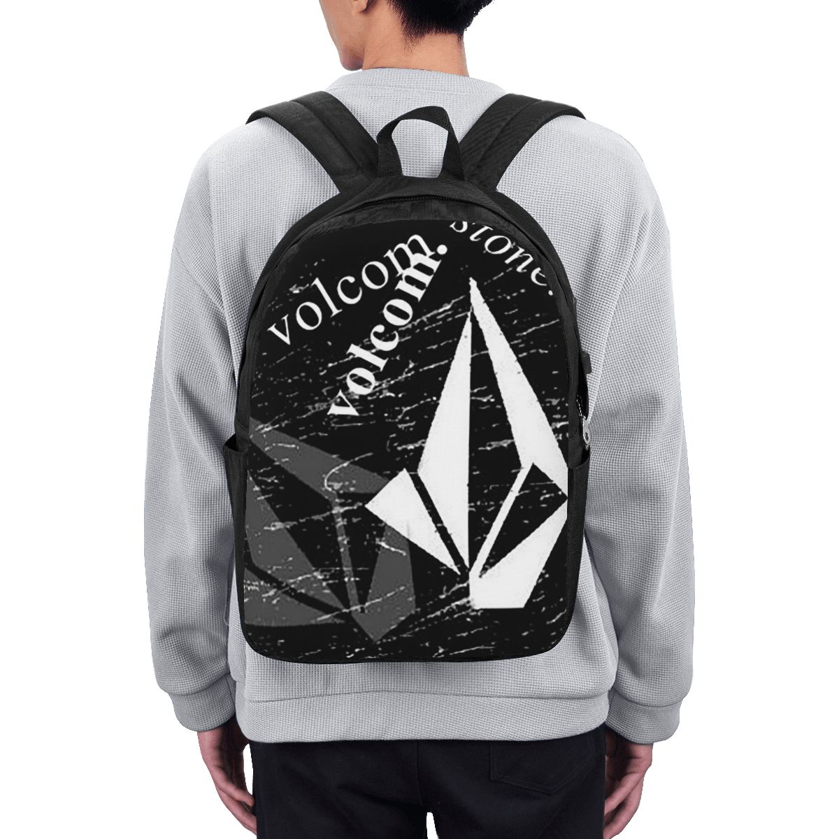V-Volcom Logo Backpack Travel  - Women Bags College บทวิจารณ์และราคา