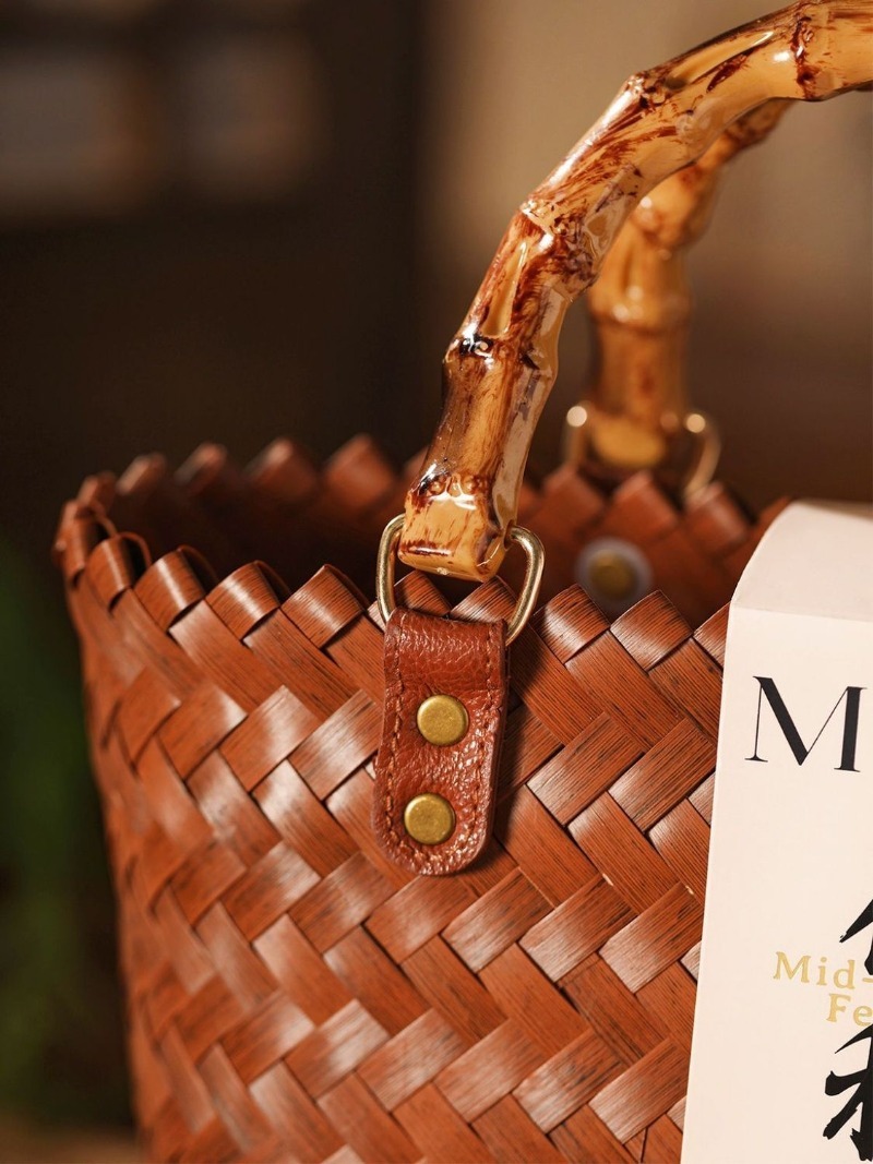Pure handmade handbag commuter - Basket Bag Wicker บทวิจารณ์และราคา