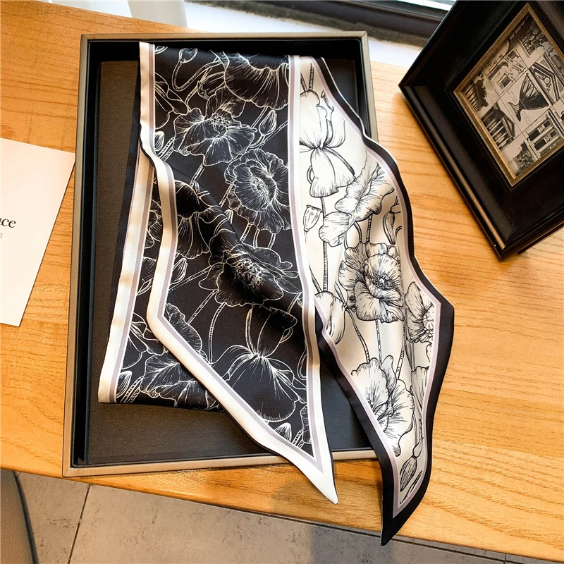 Luxury Long Silk Scarf Female  - Women Bags Online บทวิจารณ์และราคา
