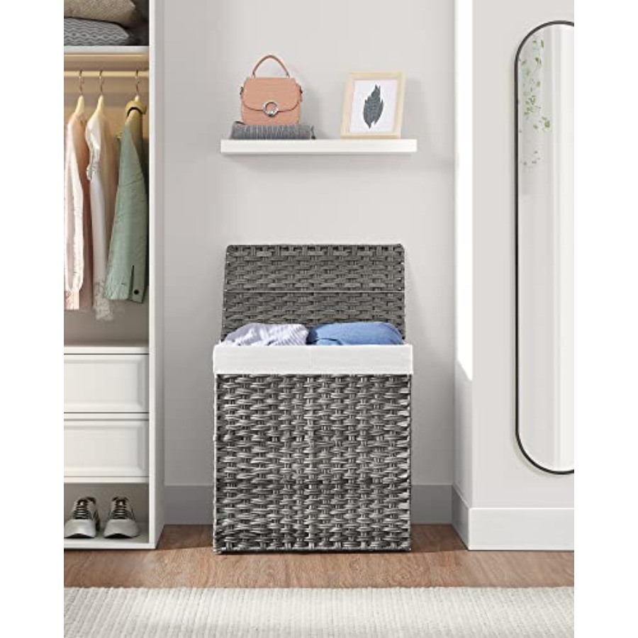 Laundry Hamper with Lid, Cothe - Basket Bag Wicker บทวิจารณ์และราคา