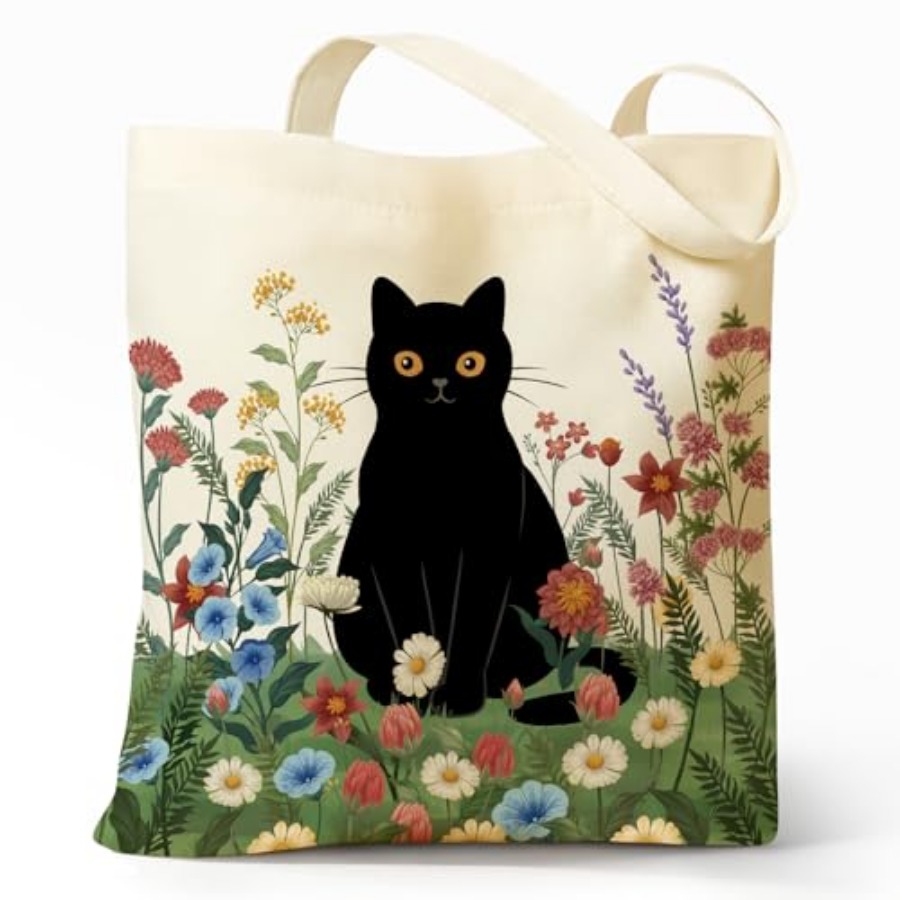 Cute Aesthetic Canvas Tote Bag - Women'S Bags For Work บทวิจารณ์และราคา