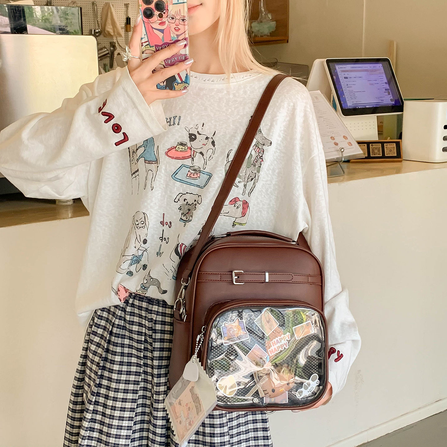 Japanese Color Block Backpack  - Women'S Japanese Bags บทวิจารณ์และราคา
