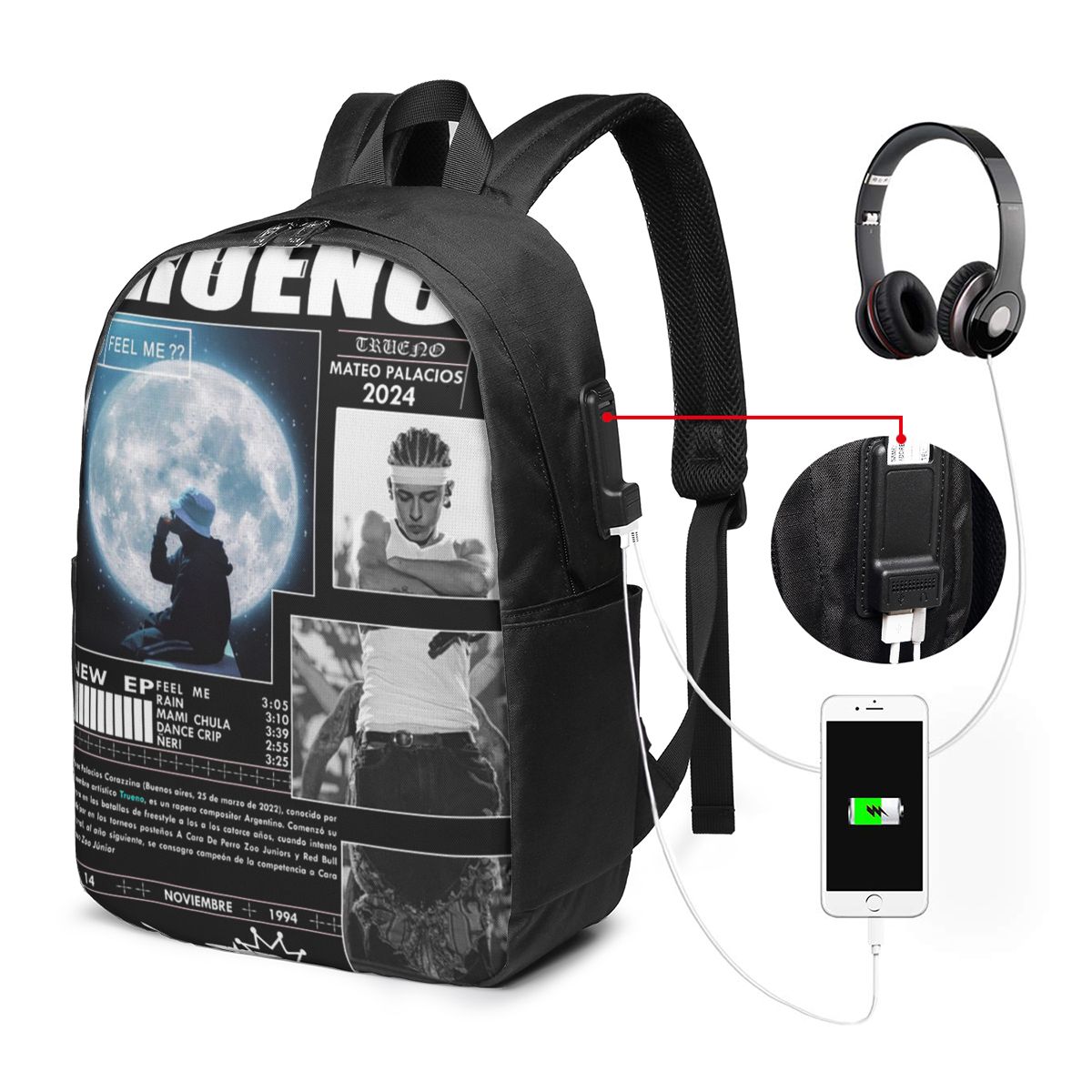 Funny Trueno Hip Hop Rapper Ba - Women Bags College บทวิจารณ์และราคา