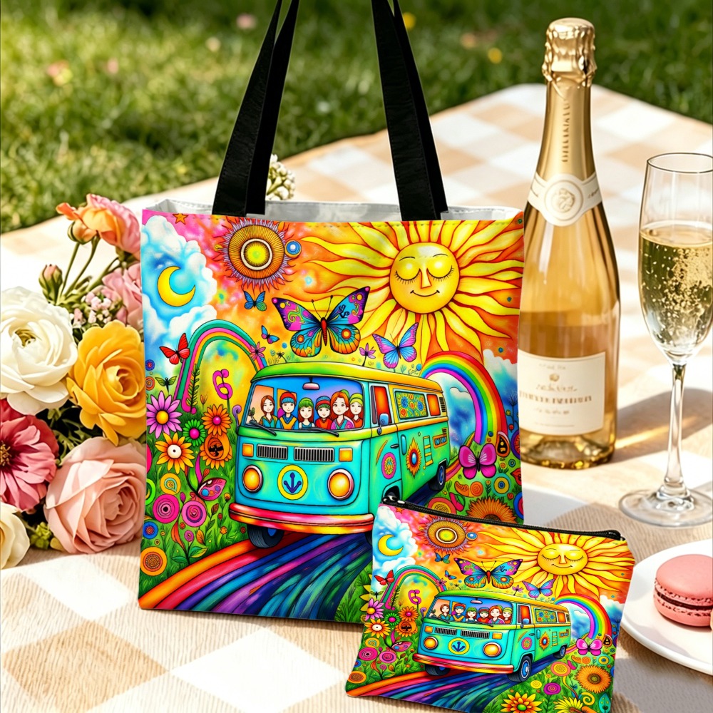Colorful Hippie Van Handbag Mu - Women'S Bags Handbags บทวิจารณ์และราคา