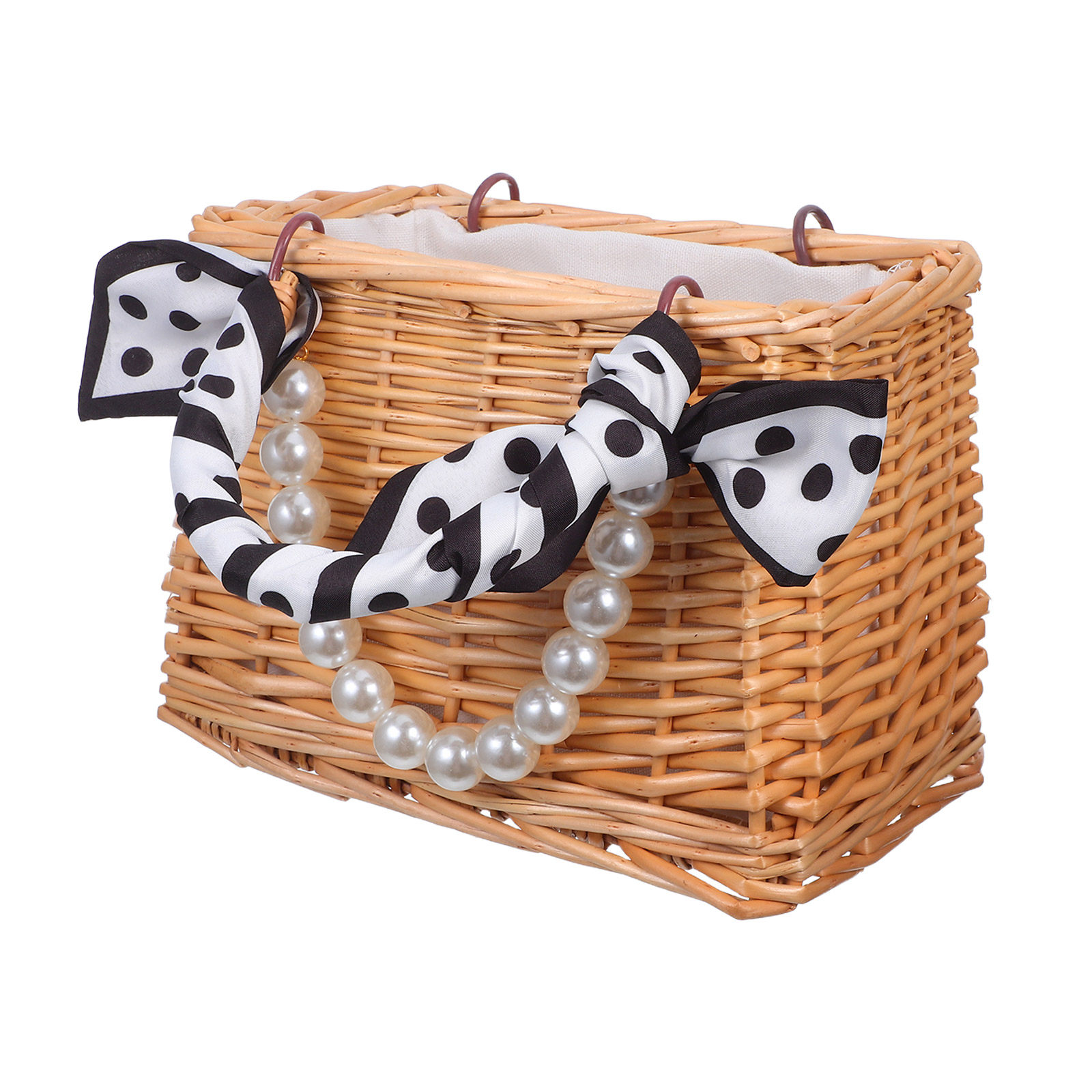 Decorative Handwoven Rattan Fl - Basket Bag Wicker บทวิจารณ์และราคา