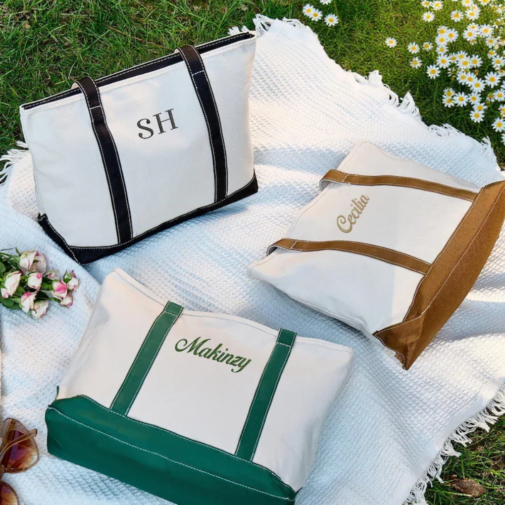 Embroidered Name Tote Bag, Fas - Women Bags Wholesale บทวิจารณ์และราคา