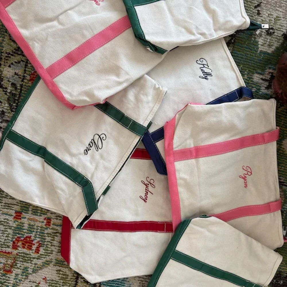 Embroidered Name Tote Bag, Fas - Women Bags Wholesale บทวิจารณ์และราคา
