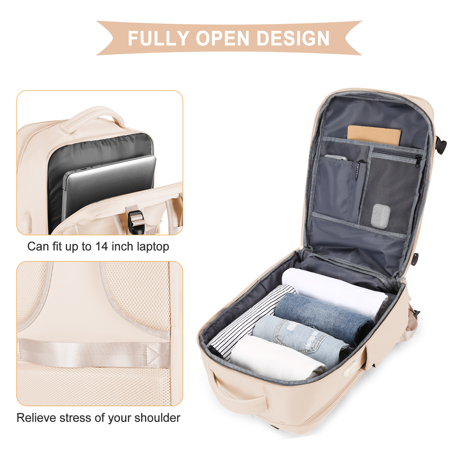 Large Travel Backpack for Men  - Women Bags And Shoes บทวิจารณ์และราคา