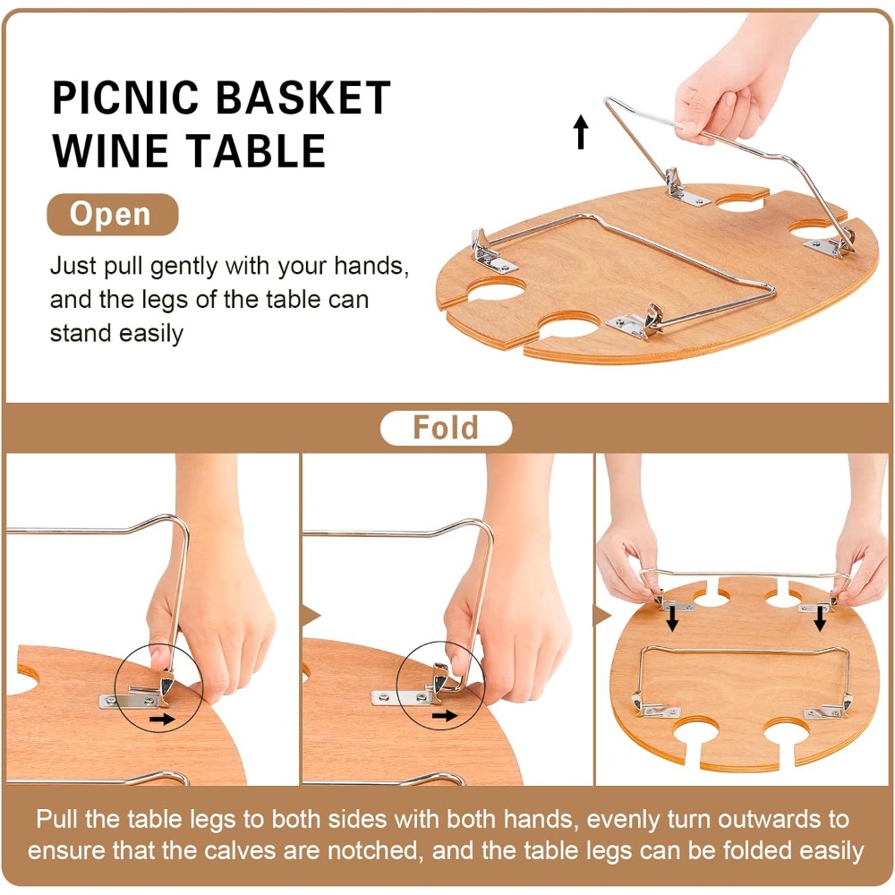 stboo picnic basket for 4, ins - Basket Bag Wicker บทวิจารณ์และราคา
