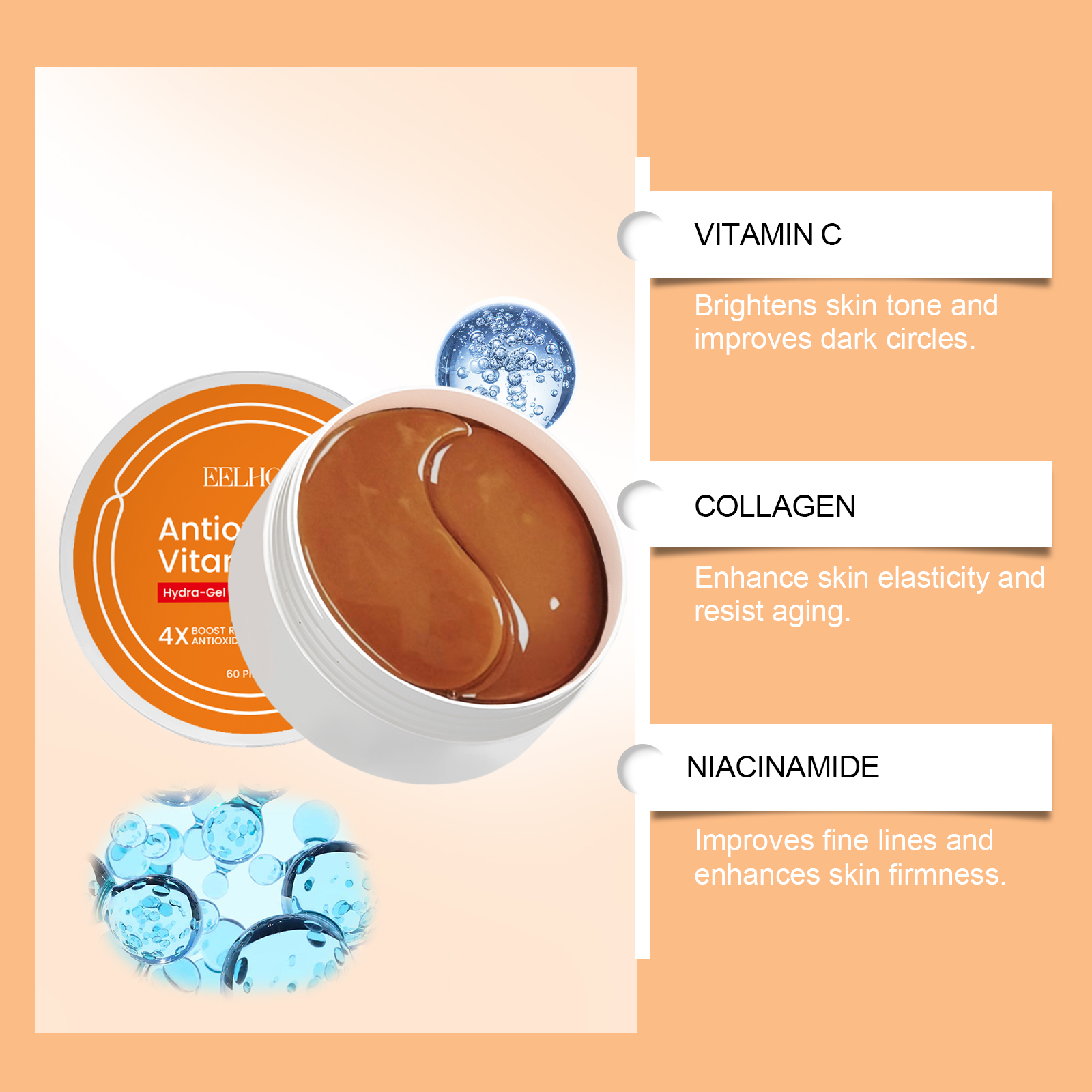 60Pcs Vitamin C Eye Patches Re - Women Bags Under Eyes บทวิจารณ์และราคา