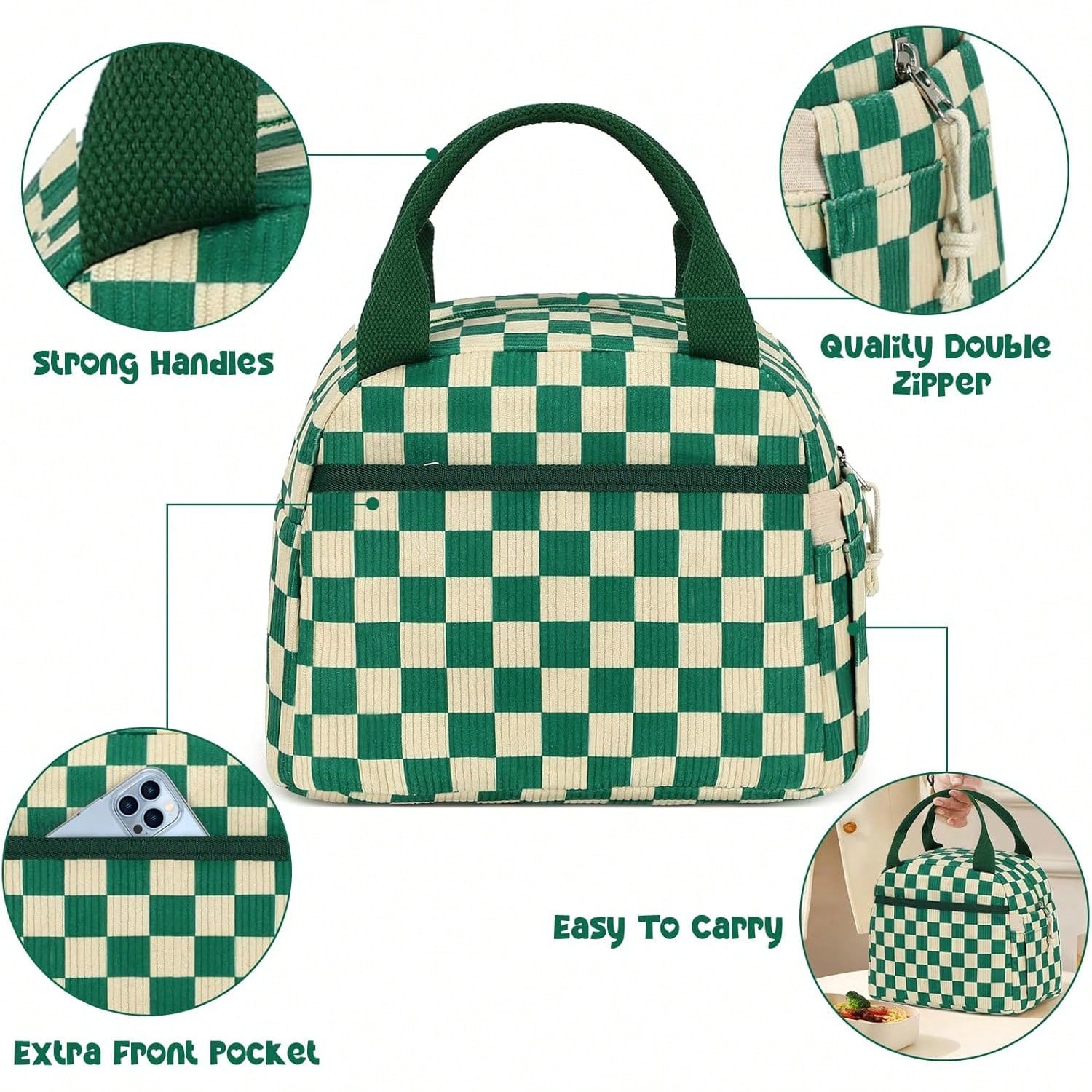 Cute Corduroy Lunch Tote Bags  - Women'S Bags For Work บทวิจารณ์และราคา