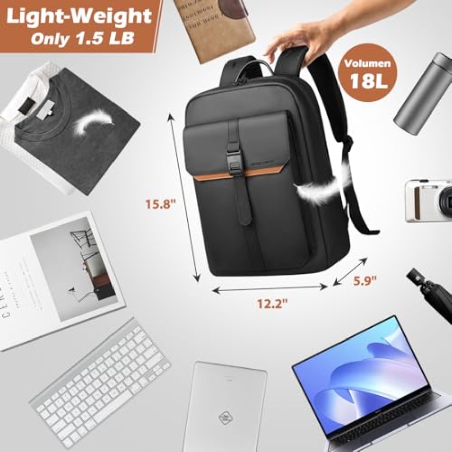Slim Laptop Backpack for Men W - Women'S Bags For Work บทวิจารณ์และราคา